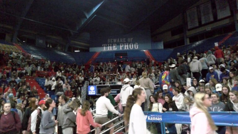 How do Jayhawk students “camp out” for KU basketball games?