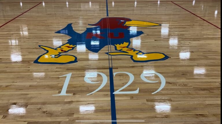 KU Recreation Services renovates basketball courts at Ambler Rec Center, increasing size by 20%