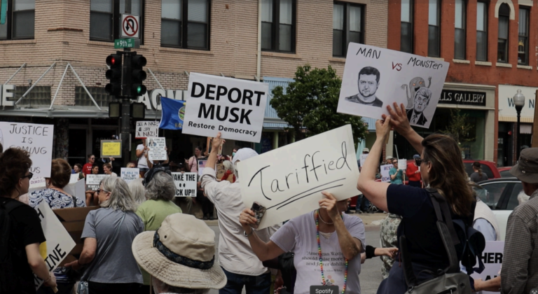 Lawrence protesters join national movement for democracy and equity