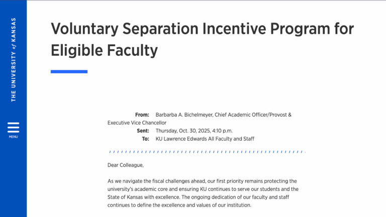 KU announces new retirement plan for tenured staff