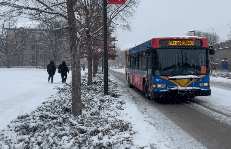 KU’s Lawrence campus remains open despite winter storm