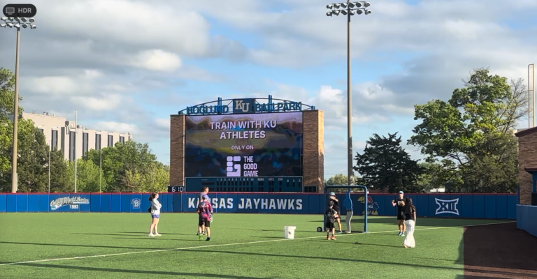 The University of Kansas baseball team hosts fan event, connecting players with the community